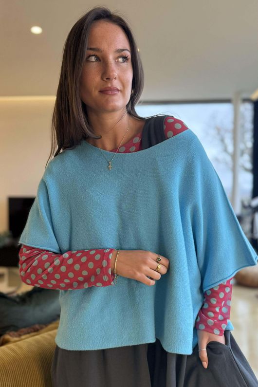 Bobby Mesh Layering Top Dopamine Dot Hot Pink Seafoam /7